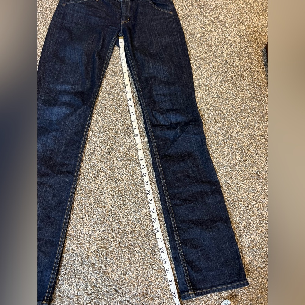 HUDSON JEANS CARLY MIDRISE STRAIGHT FLAP POCKET JDARK BLUE DENIM SIZE 27 - Picture 9 of 9